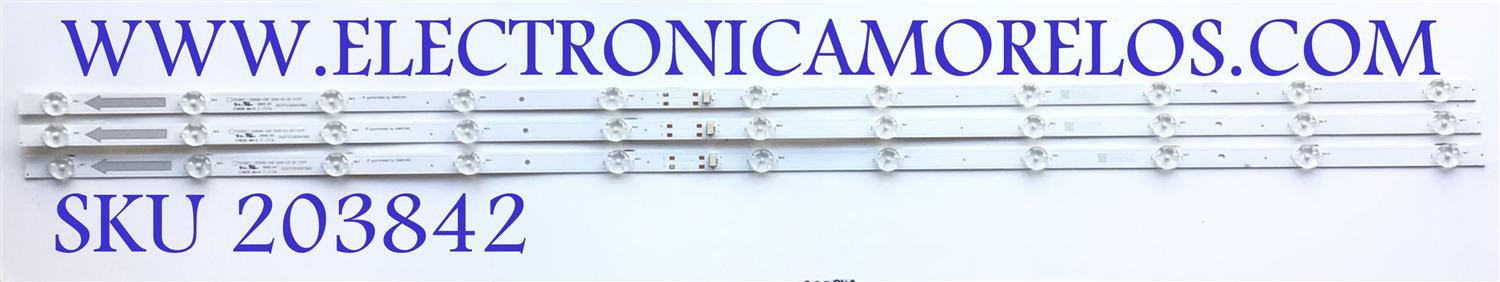 KIT DE LEDS ORIGINAL PARA TV LG 3 PIEZAS / NUMERO DE PARTE TCL50D11-ZC62AG-03D / 303TC500036D / 4C-LB500T-ZC8C / TC500M26 / 231128BC07 / 2300022353 / E469119 / PANEL LVU500CGDX E0001 / MODELO 50UP7000PUA / 50UP7000PUA.CUSYLH
